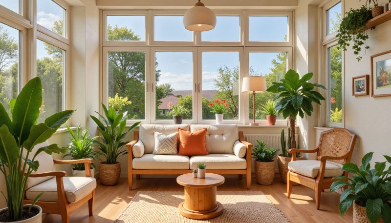 Bright Sunroom with Garden Views